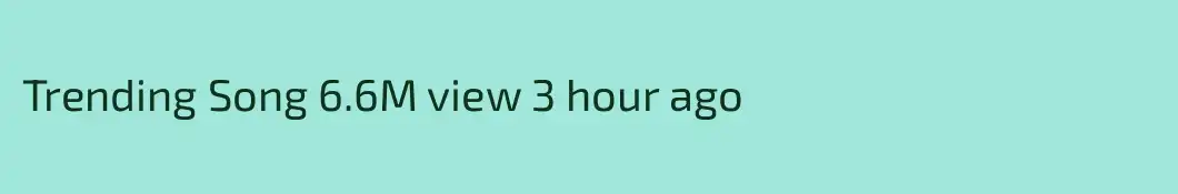 Trending Song 6.6M view 3 hour ago